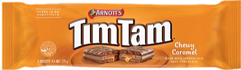 Arnott´s Tim Tam Chewy Caramel-australische Schokokekse- Arnotts's - Weinachtsgeschenke Australien - Schokolade Australien - Schokolade  - Timtamstore - Tim Tams kaufen - Chewy Caramel Arnotts